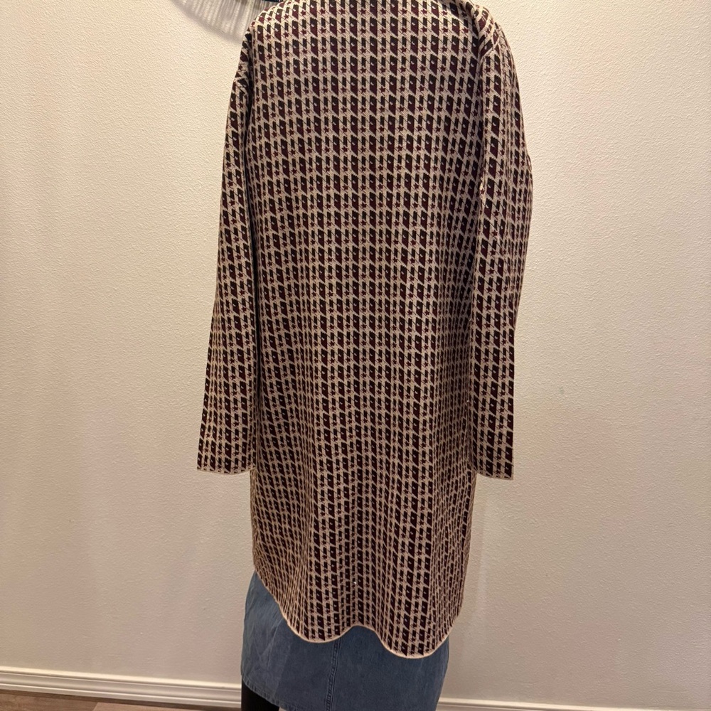 Venini Brown and Black Checkered Cardigan - Picture 7 of 16